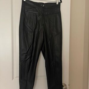 Black Faux Leather Pants